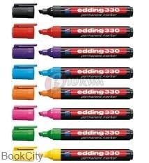 تصویر  ماژيك معمولي نوك تخت سبز edding 330 1-5mm 004