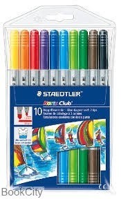 تصویر  ماژيك نقاشي 10 رنگ نوريس كلاب دو سر STAEDTLER