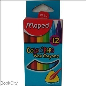 تصویر  مدادشمعي 12 رنگ مقوايي Maped 861011