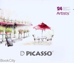 تصویر  مدادرنگي 24 رنگ جعبه فلزي PICASSO Artists