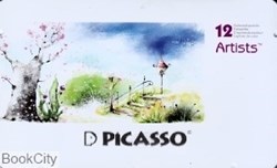 تصویر  مدادرنگي 12 رنگ جعبه فلزي PICASSO Artists