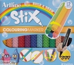 تصویر  ماژيك 12 رنگ Artline Stix Coloring Marker