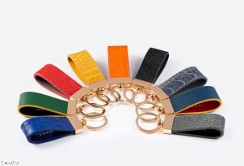 تصویر  جاسوئيچي چرم ساق شترمرغ Keychain